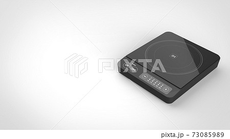 IH cooktop black white background 73085989
