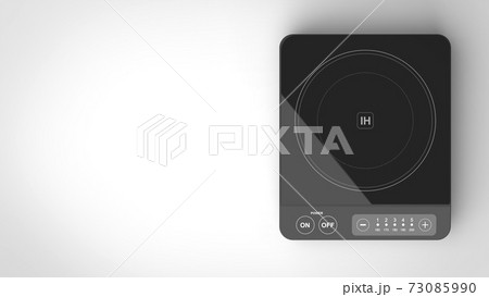IH cooktop black white background 73085990