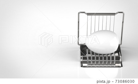 egg slicer and egg white background egg slicer and egg white background 73086030
