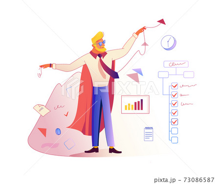Goal setting and work optimization illustration Goal setting and work optimization illustration 73086587