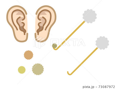 耳と耳かき セットのイラスト素材