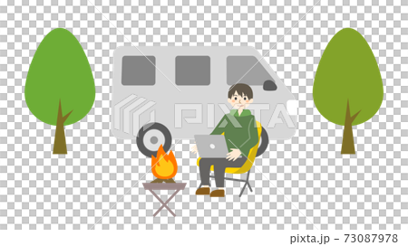Campsite laptop work Campsite laptop work 73087978