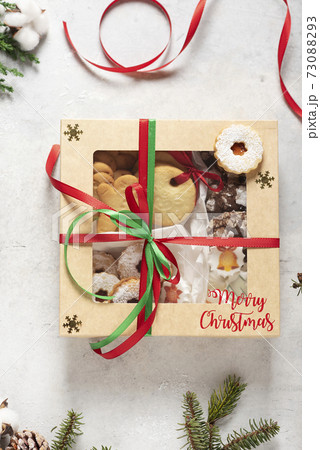 handmade cookies and gift box 73088293