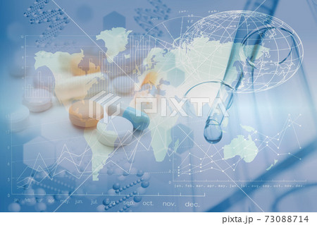 医療イメージ 世界的な感染症の流行と治療 医療イメージ 世界的な感染症の流行と治療 73088714