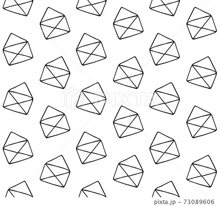 Vector seamless pattern of opened letter envelope 73089606