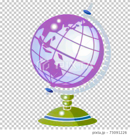 シンプルでモダンな地球儀のイラスト素材