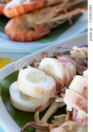 Close up of Grilled Squid 73092082