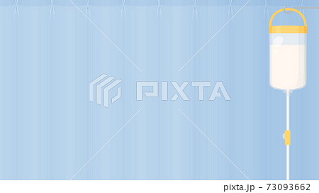 経管栄養と病室のカーテンの背景イラスト 胃ろう Ng 16 9のイラスト素材