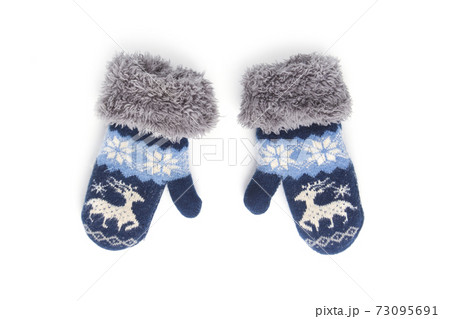 Children's winter knitted mittens 73095691