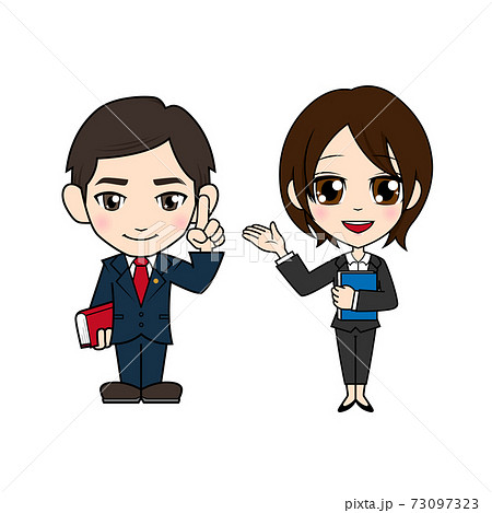 弁護士のイラスト 男性 女性 のイラスト素材