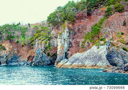三陸復興国立公園 浄土ヶ浜 みやこ浄土ヶ浜遊覧船 ローソク岩 三陸復興国立公園 浄土ヶ浜 みやこ浄土ヶ浜遊覧船 ローソク岩 73099666