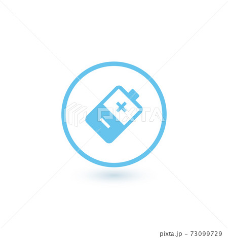 battery Charging icon in circle. Stock Vector illustration isolated on white background. 73099729