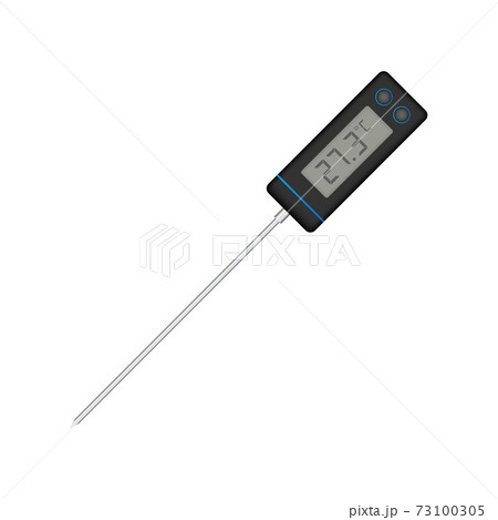 Kitchen or laboratory thermometer. Food temperature. Vector stock illustration. 73100305