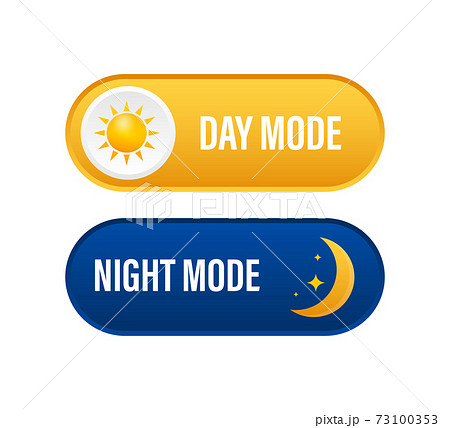 Button with night mode on dark background. Ui design. Dark theme. App interface design concept. 73100353