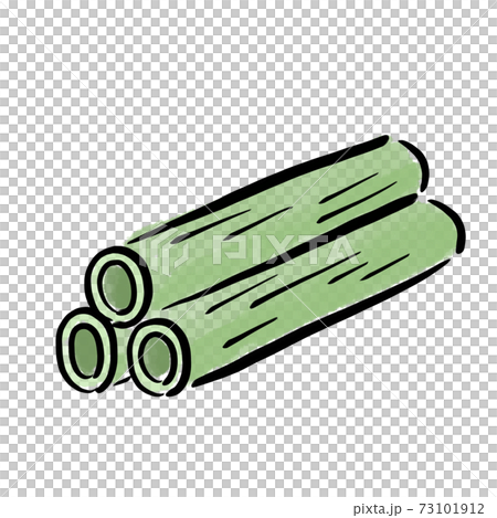 ふき　イラスト  筆　水彩　手描き　 73101912