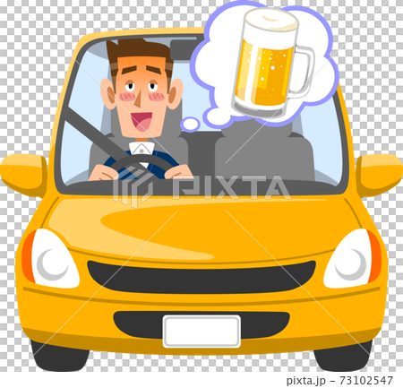 Male driver driving after drinking alcohol 73102547
