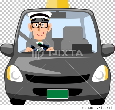 眼鏡をかけた男性のタクシードライバー 73102551
