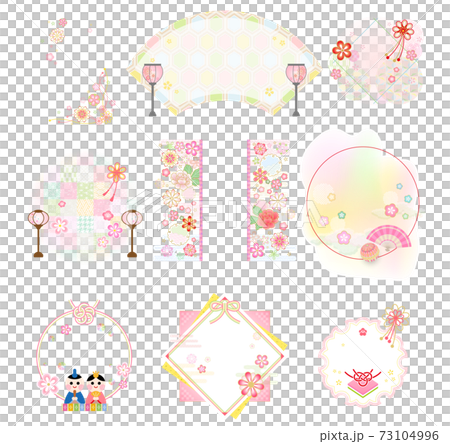 Hina Matsuri日式邊框標題（無字符） 73104996