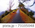 秋を感じる一本道 73105048