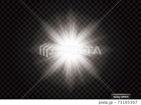 フラッシュ 閃光 光のイメージ装飾 ベクター素材のイラスト素材