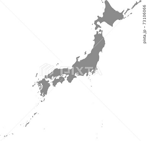 日本地図シルエットのイラスト素材