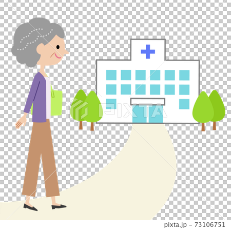 Senior woman going to the hospital 73106751