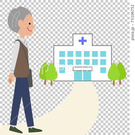 Senior man going to the hospital 73106752