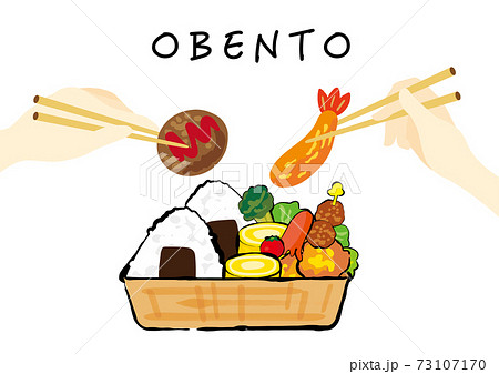 お弁当（ランチボックス）のイラスト 73107170