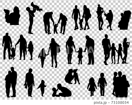 家族シルエット_セット 家族シルエット_セット 73108034