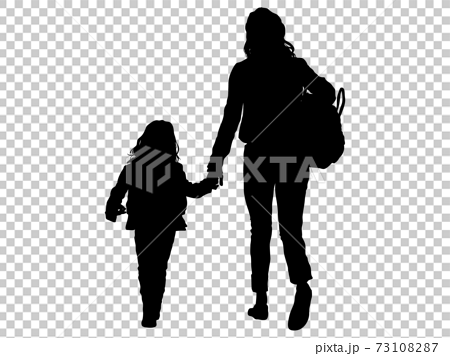 child walking away silhouette
