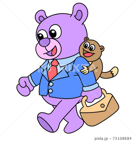 Mr. Bear went to the office wearing a neat suit, doodle icon image Mr. Bear went to the office wearing a neat suit, doodle icon image 73108684
