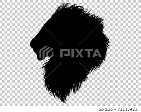 Lion Profile Silhouette Stock Illustration