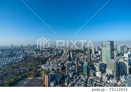 日本の東京都市景観 東京ミッドタウンなどを望む 日本の東京都市景観 東京ミッドタウンなどを望む 73113633