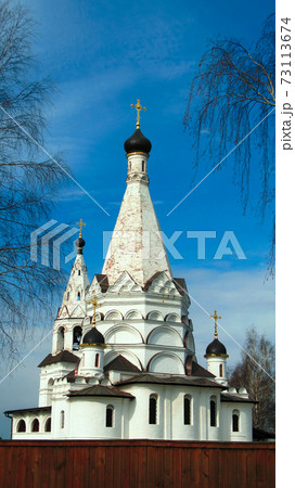Exterior view to Church of the Epiphany in Krasnoe na Volge ,Kostromskaya area, Russia, 73113674