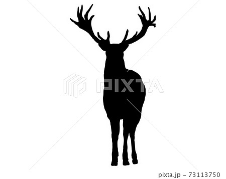Upright Deer Silhouette Stock Illustration