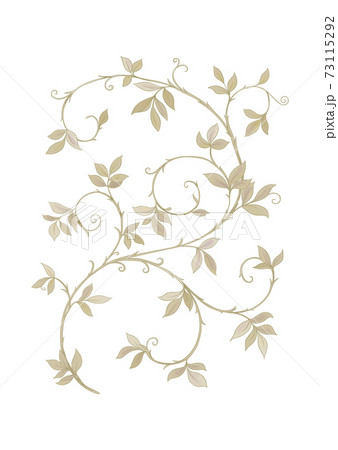 Floral motif of intertwined branches and leavesIn art nouveau style Floral motif of intertwined branches and leavesIn art nouveau style 73115292