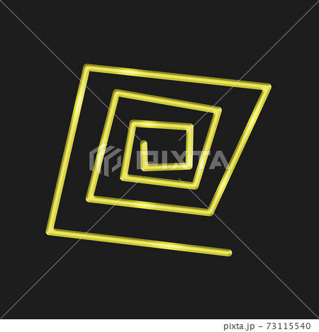 Golden geometric logo, shiny spiral, delux decoration Golden geometric logo, shiny spiral, delux decoration 73115540