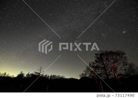 奥日光戦場ヶ原の満天の星空/日本ロマンチック街道 奥日光戦場ヶ原の満天の星空/日本ロマンチック街道 73117490
