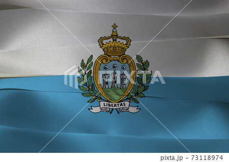 Colorful ribbon as San Marino national flag Colorful ribbon as San Marino national flag 73118974