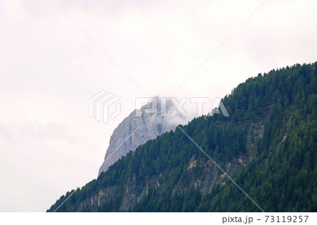 Forest and mountain range landscape in Dolomites, Italy Europe. Forest and mountain range landscape in Dolomites, Italy Europe. 73119257