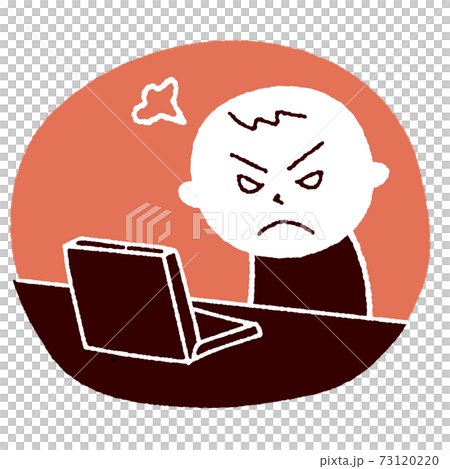 Angry face personal computer man person 73120220