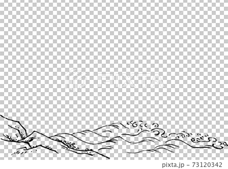 岩壁と波（左下用） 73120342