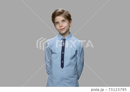 Portrait of thoughtful little boy. Portrait of thoughtful little boy. 73123795