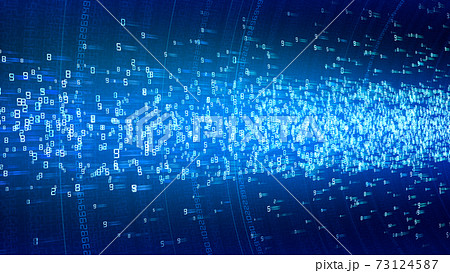 クラウド ビッグデータ デジタル ネットワーク AI 人工知能 テクノロジー 3D イラスト 背景  73124587