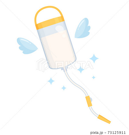 胃ろう抜去_飛んでいくボトル 73125911