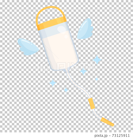 胃ろう抜去_飛んでいくボトル 73125911