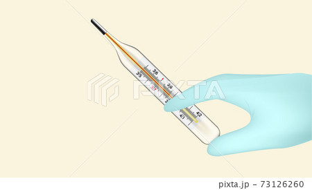 Mock up Realistic Thermometer Medical for fever check With Nurse Hand and gloves For Science. Hospital Tool concept design on white background. Object Vector illustration Mock up Realistic Thermometer Medical for fever check With Nurse Hand and gloves For Science. Hospital Tool concept design on white background. Object Vector illustration 73126260