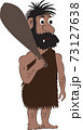 vector caricature of primitive man 73127638
