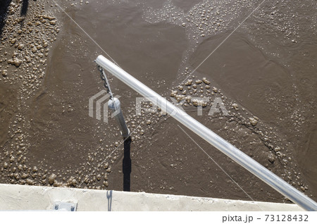 Modern wastewater treatment plant. Tanks of sewage by using active sludge. 73128432