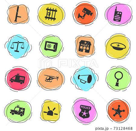 police department icon set police department icon set 73128468